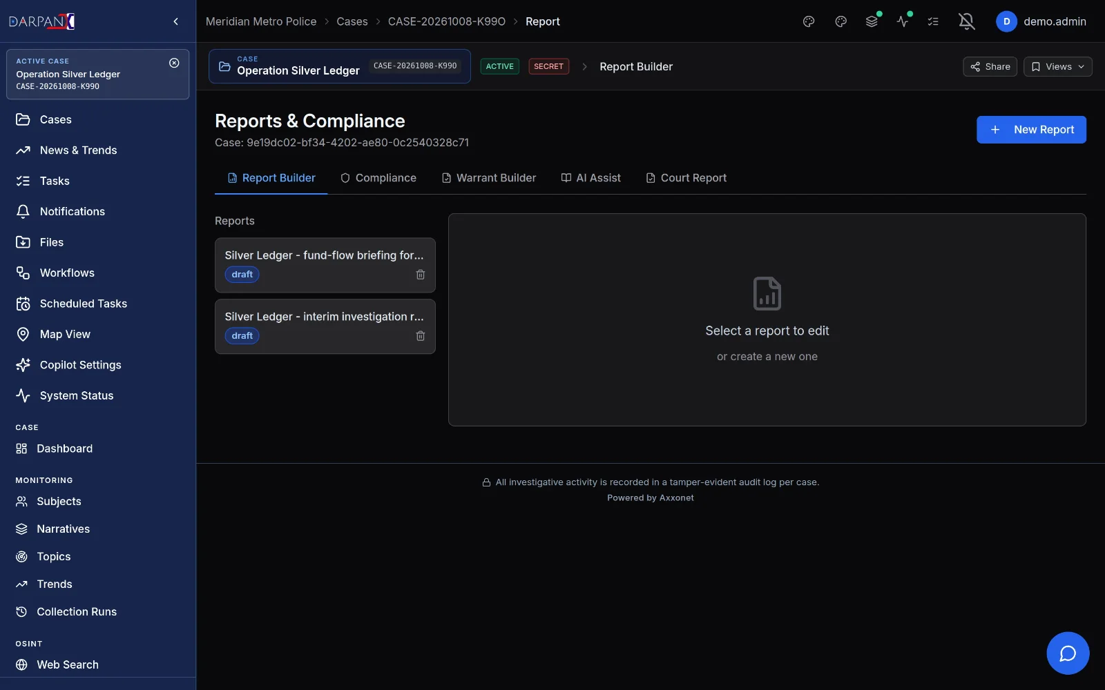 Report builder