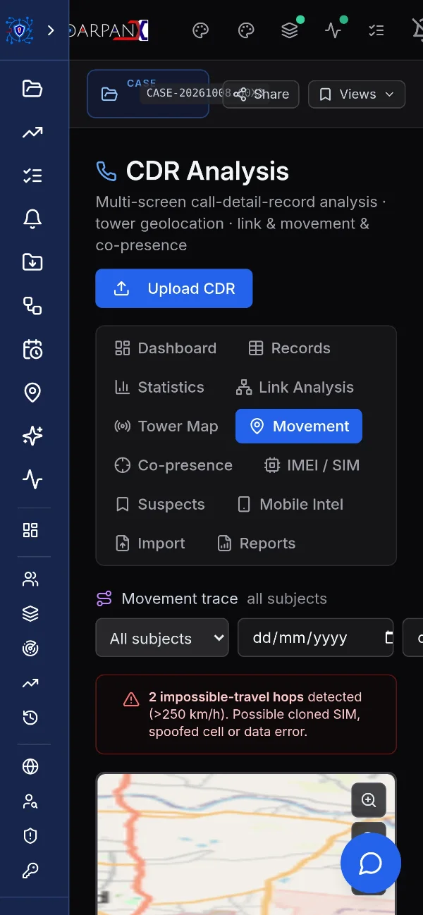 Movement view, fictional demo data